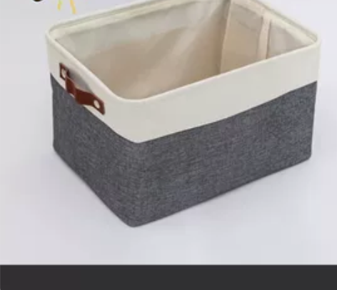 清仓处理一批亚麻收纳箱麻布玩具收纳篮可折叠...