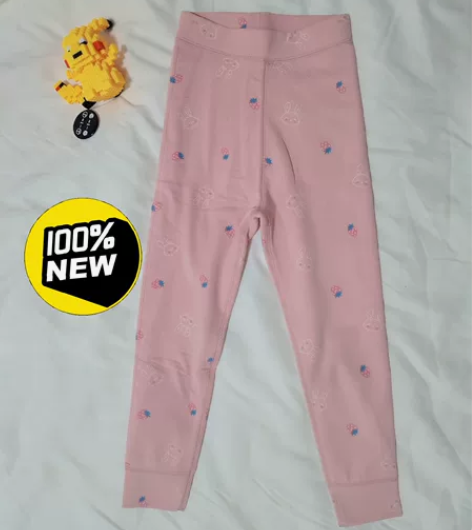 追梦童年儿童纯棉草莓兔印花双层保暖裤亲肤裤...