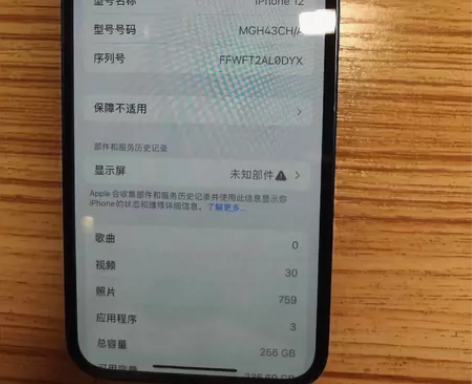 iPhone 12 蓝色 256G ID可...