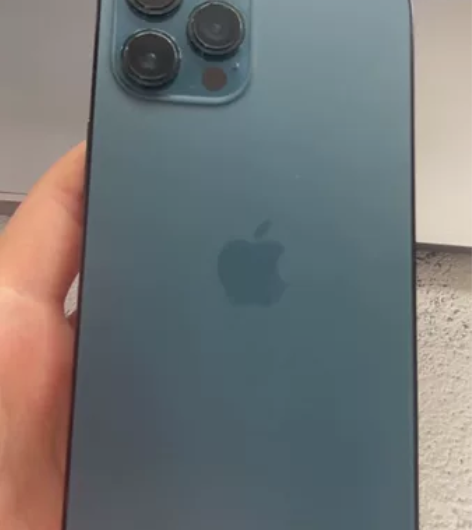 苹果12promax蓝色128g卡贴机有锁...
