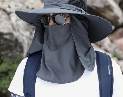 【特价处理】子男防晒帽钓鱼帽渔夫帽全面防晒...