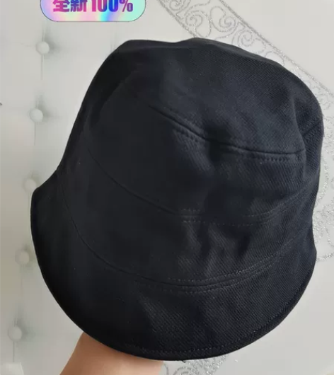 全新黑色遮脸渔夫帽子女秋冬百搭素颜水桶盆帽...