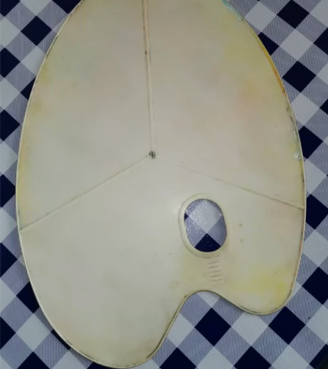 美术油画调色板，一直在家里闲置，因为长时间...