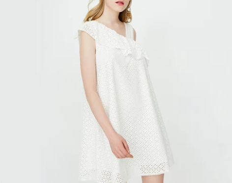 绫致|ONLY夏季新款单侧宽肩带镂空a字短...