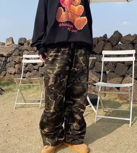 HIPHOP迷彩工装裤可束腿  四季可穿 ...