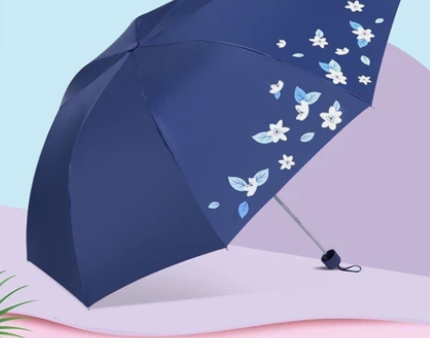 天堂伞晴雨伞遮阳伞防晒防紫外线女三折叠小清...