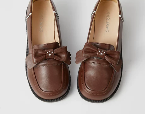 sanerbby原创jk制服鞋学生百搭厚底...