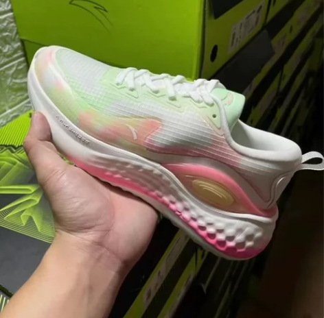 安踏乳胶跑步鞋女2022秋季软底减震回弹跑...