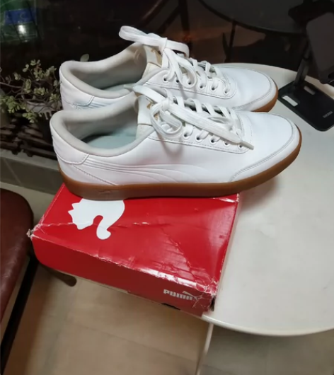 puma彪马经典焦糖底小白鞋，42原盒，这...