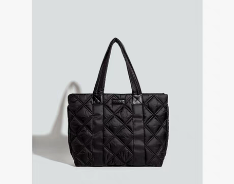 转卖潮美设计包馆大容量羽绒托特包包2022...