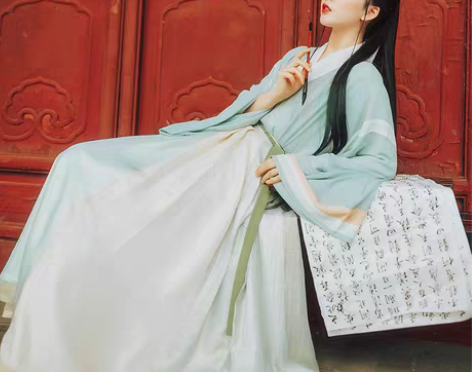 转卖淡竹叶 花朝记原创设计 汉服女装襦裙 ...