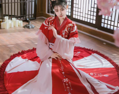 转卖【夜未央】晋制交领汉服女梨花渡原创齐腰...