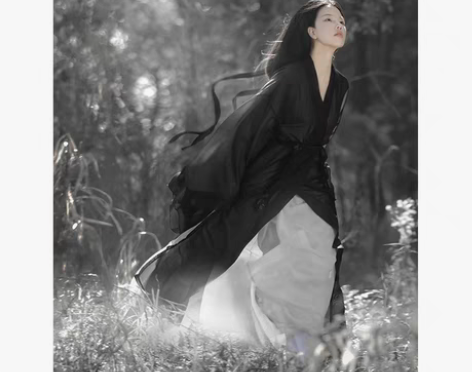 转卖原创汉服女魏晋制南北朝武侠黑色侠客古装...