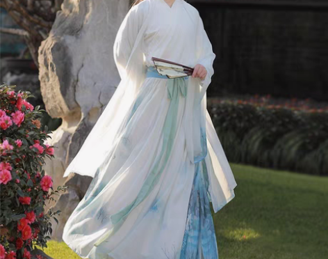 包邮全新汉服男款魏晋风古风大袖腰裙仙气侠客...