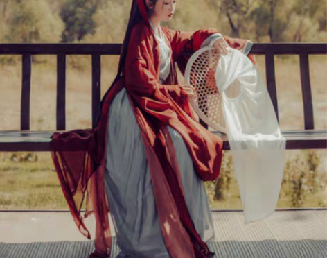 转卖魏晋风汉服女中国风学生古风广袖交领大袖...