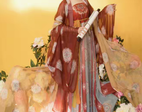 转卖玉术原创汉服女霓裳诃子裙大袖衫唐制春夏...