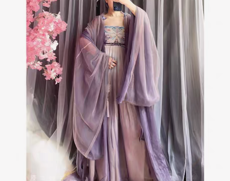 包邮玉术原创汉服女诃子裙唐制大袖衫刺绣汉元...