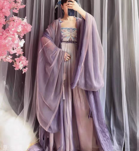 包邮玉术原创汉服女诃子裙唐制大袖衫刺绣汉元...