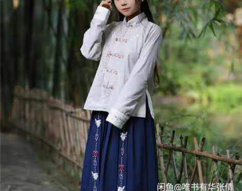 包邮兰若庭基友装秋冬汉服加绒明制袄裙立领袄...