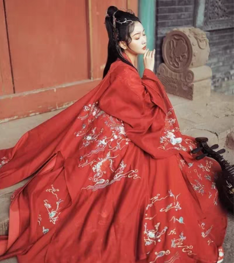 包邮【杭州汉服出租】兰若庭花嫁齐腰五件套s...