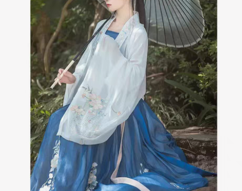 转卖桔屿，对襟齐腰襦裙，S码 上衣+襦裙+...