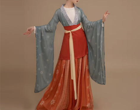 转卖桔屿原创汉服女【春庭晚望】南北朝大袖齐...