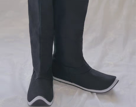 转卖如梦霓裳汉服饰品复古翘头尖头皂靴官靴千...