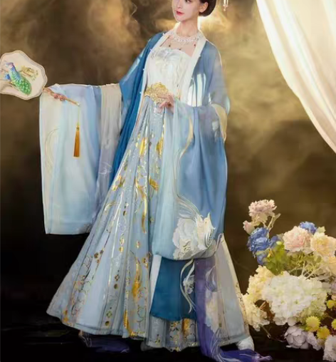 转卖洛月|如梦霓裳原创汉服唐制诃子裙大袖衫...