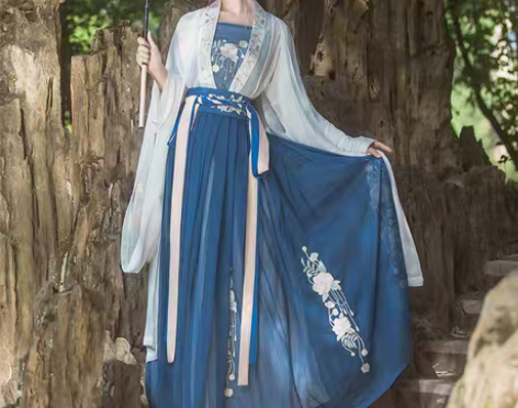 转卖桔屿正品原创汉服女解语对襟齐腰襦裙重工...