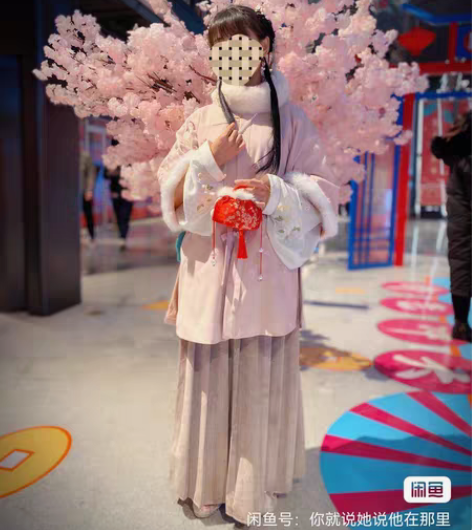 包邮远山乔【凛冬樱】明制秋冬加绒汉服,方领...