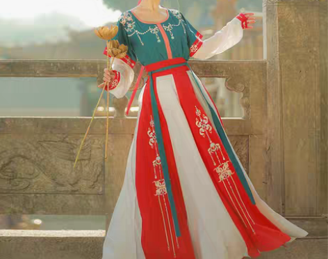 转卖桔屿正品原创汉服女和铃坦领三件套齐腰中...