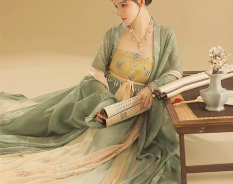 转卖桔屿原创汉服女诃子裙【簪花】中国风大袖...