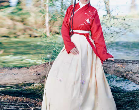 转卖如梦霓裳汉服女装交领襦裙半面双生山海经...