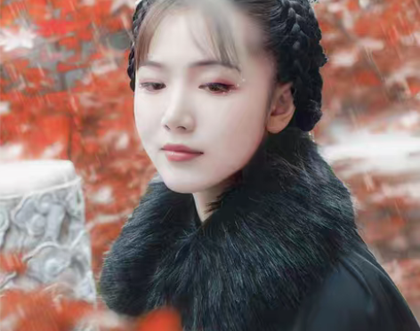 转卖如梦霓裳汉服毛领斗篷配饰长毛仿狐狸毛秋...