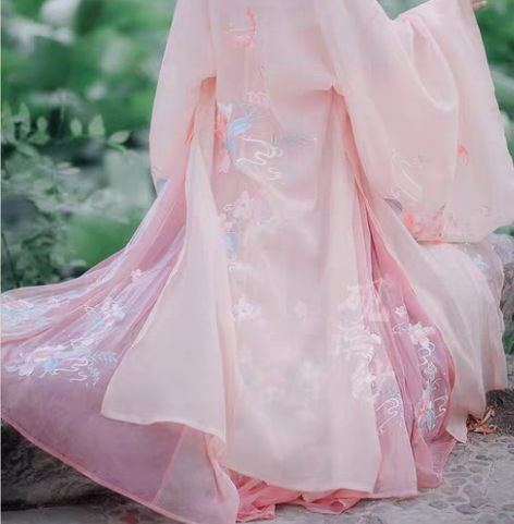 包邮【砚滨纱】绣花汉服大袖衫单品-芙蓉凤蝶...