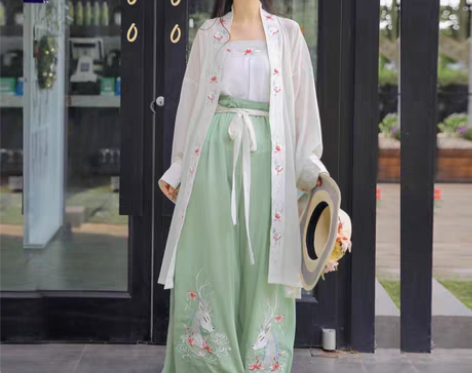 转卖裳云兮《麋鹿》宋制汉服女宋裤三件套刺绣...