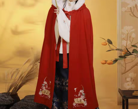 转卖妃亦坊原创汉服女斗篷加绒加厚【鹿鸣归】...