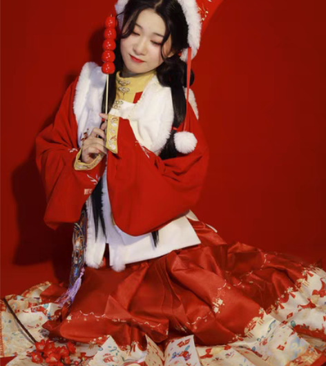 包邮新年战袍拜年服汉服出租 租金50/天续...