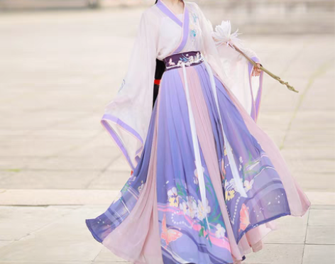 转卖蝉佩紫韵原创汉服女装魏晋风交领齐腰襦裙...