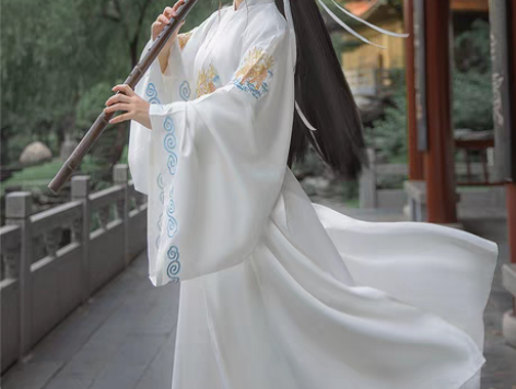 转卖九曲阑珊原创墨麒麟宋制圆领袍绣花汉服男...