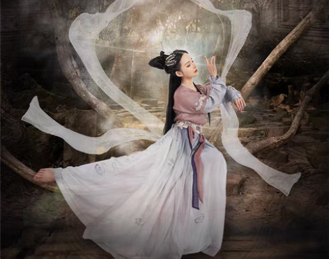 转卖都城南庄汉服 纪梵音 袒领齐腰襦裙汉服...