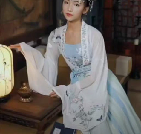 汉衣晟道蝶梨花 原创汉服重工刺绣 对襟齐腰...