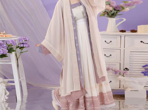 转卖清梳原创芳华宋制汉服女长褙子对襟长衫吊...