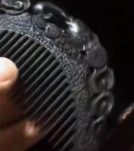 乌木手工雕刻莲年有余钱配乌木腰包鼓鼓、小莲...