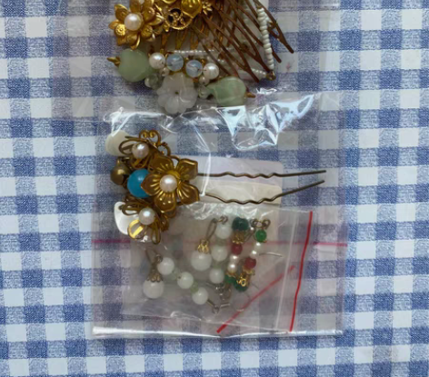 包邮古风发钗，汉服发饰，也有耳饰，买来没带...