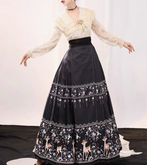 清梳一鹿有你原创汉服女明制马面裙日常穿搭仙...