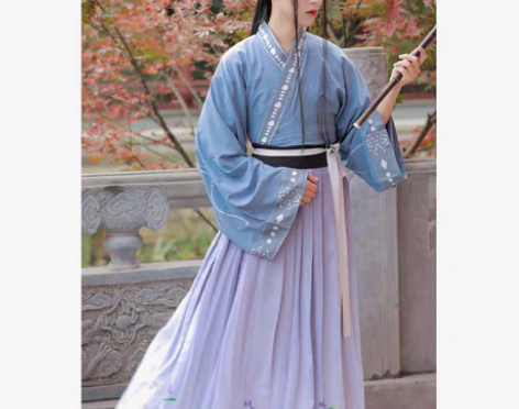 转卖五五年 佩兰赋 原创汉服男女交领齐腰襦...