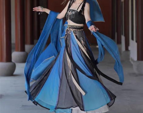 包邮五五年原创汉服新款【异域之风】一片式破...