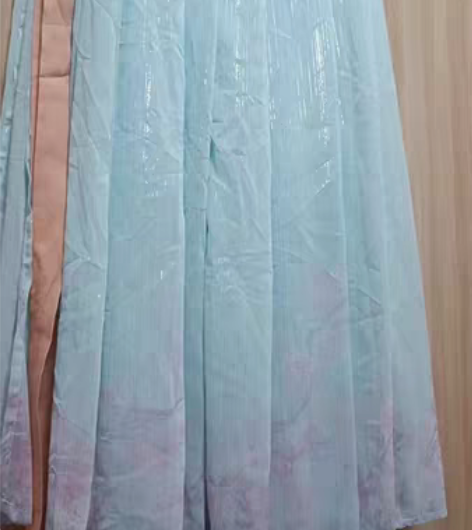 包邮五五年布灵布灵渐变印花齐腰裙，单层，要...