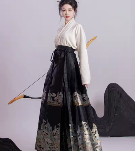 【出】五五年原创明制汉服[千里江山]改良飞...